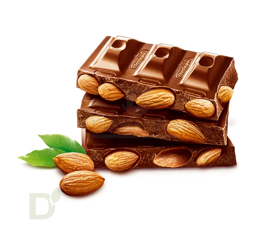 Шоколад  Победа Чаржед Темный с миндалем без сахара, 90г.
