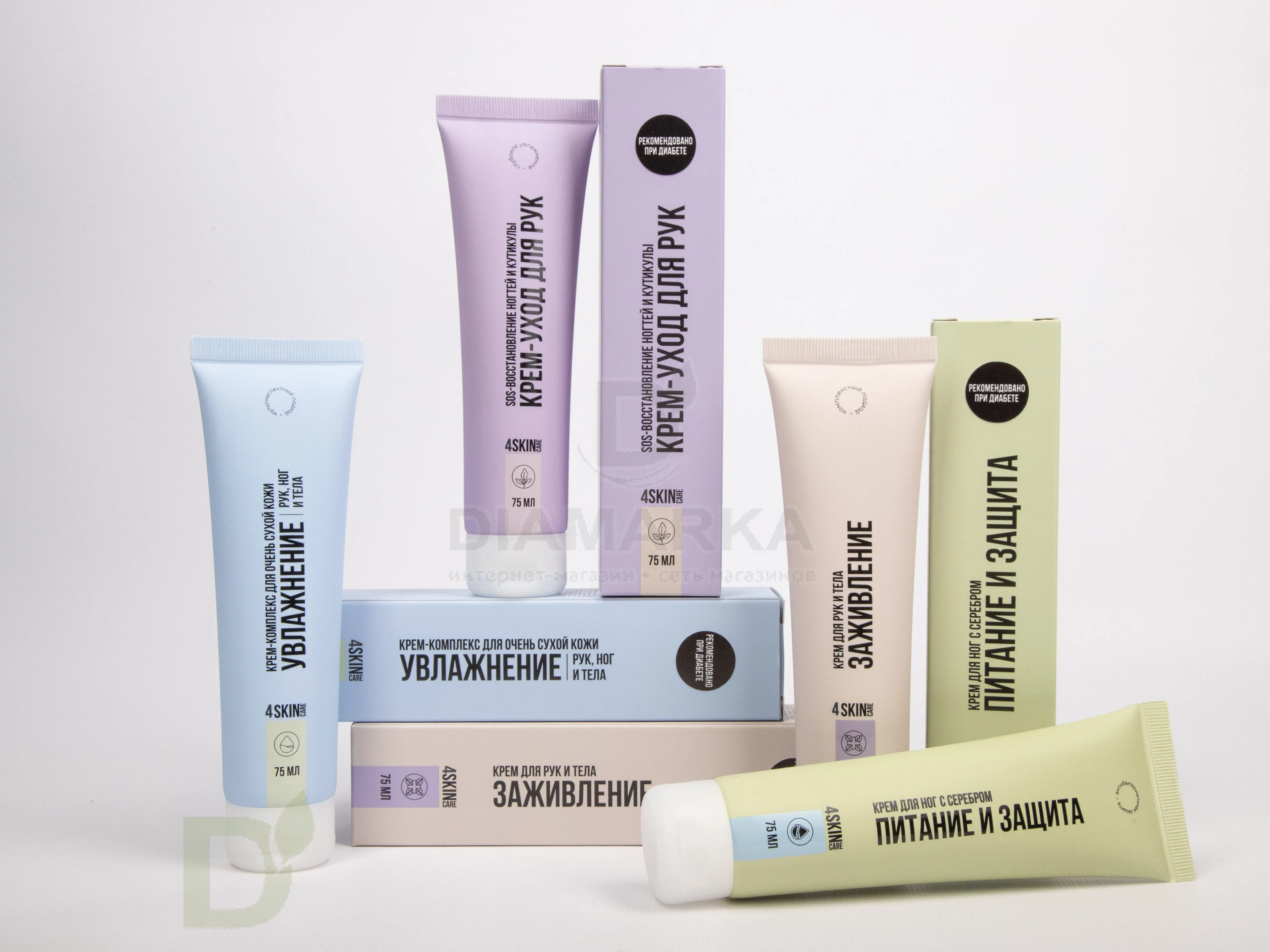 Крем 4SKINcare для ног Питание и защита с Ag+, 75мл