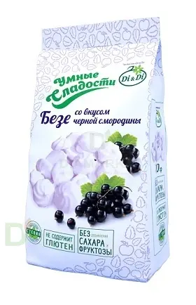 Безе без сахара Умные сладости Чёрная смородина 70гр. в интернет-магазине