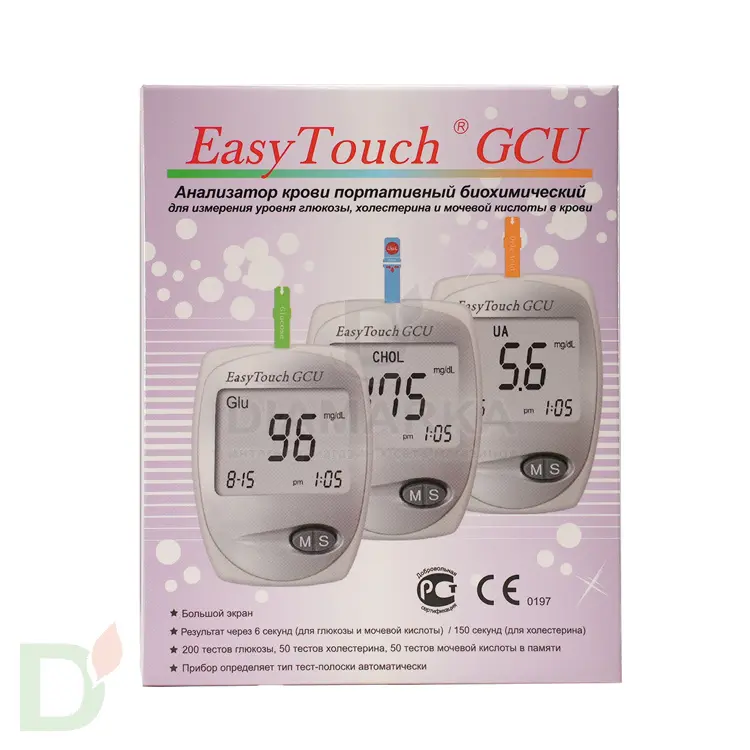 Биохимический анализатор ИзиТач (EasyTouch GCU) (глюкоза, холестерин и мочевая кислота в крови) в интернет-магазине