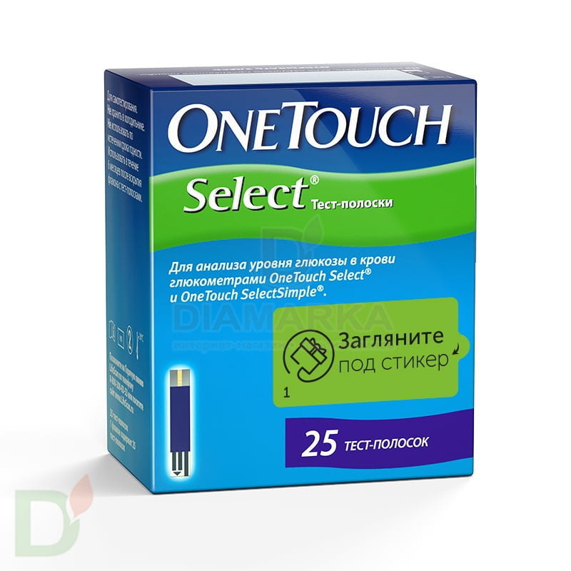 Тест-полоски Ван Тач Селект (One Touch Select) №25