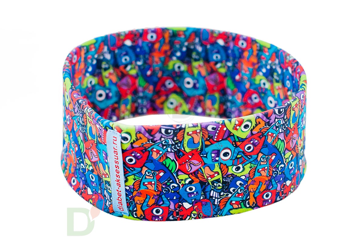 Пояс для ношения помпы на талии INSULA KIDS Монстрики, синий