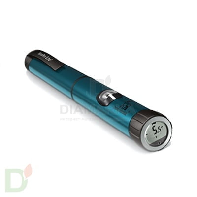 Шприц-ручка НовоПен Эхо (синяя), шаг 0,5 ед