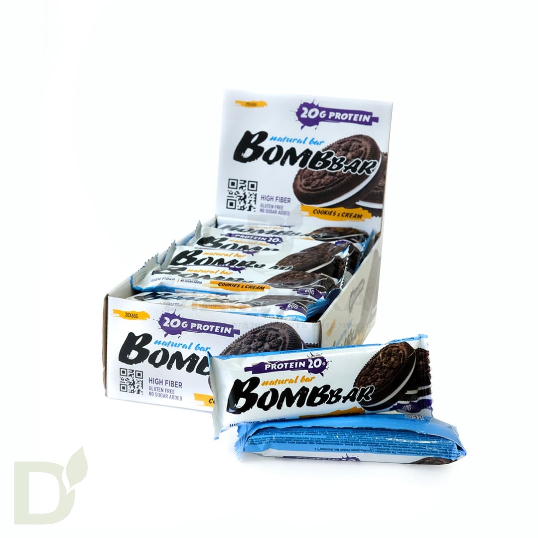 Батончик BOMBBAR Печенье с кремом 60 гр. в интернет-магазине