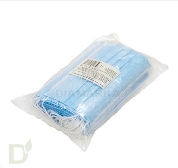 Маска медицинская 3-х слойная,  1упаковка (50шт)