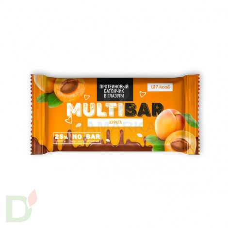 Батончик протеиновый Мультибар в глазури с курагой 40гр в интернет-магазине