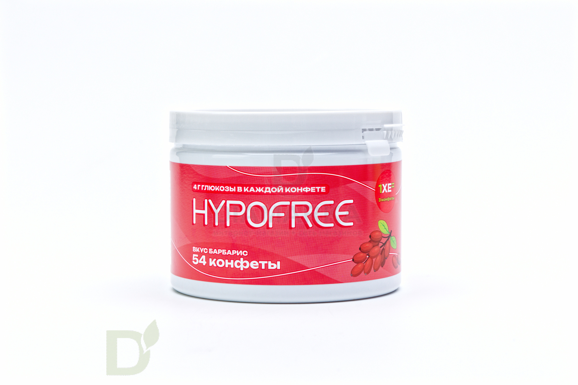 Конфеты таблетированные HYPOFREE 54 шт по 4 гр. Барбарис