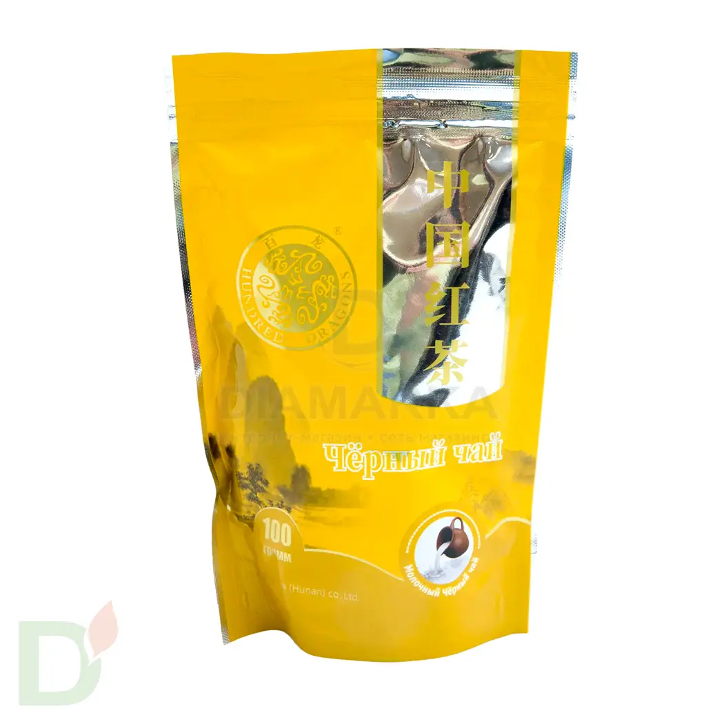 Чай черный молочный в мягкой упаковке Hundred Dragons 100гр New