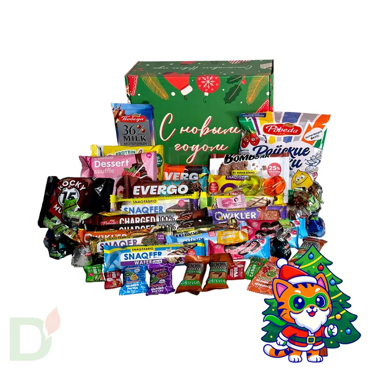 Подарок большой новогодний детский без сахара Новогоднее Чудо, 1560 гр